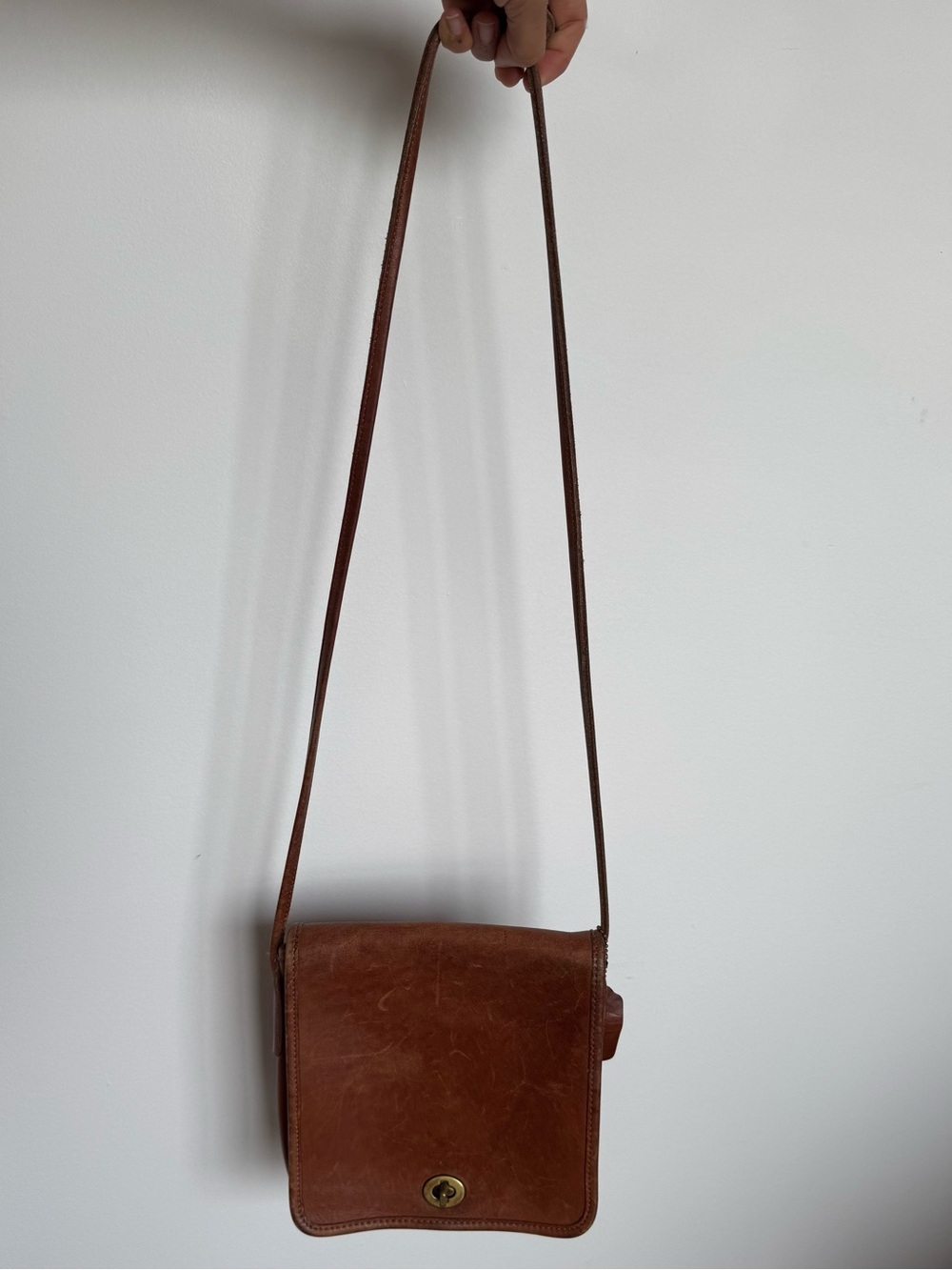 🤎RARE VINTAGE Coach British Tan Leather Companion Crossbody Bag USA Made🤎 - Picture 5 of 6